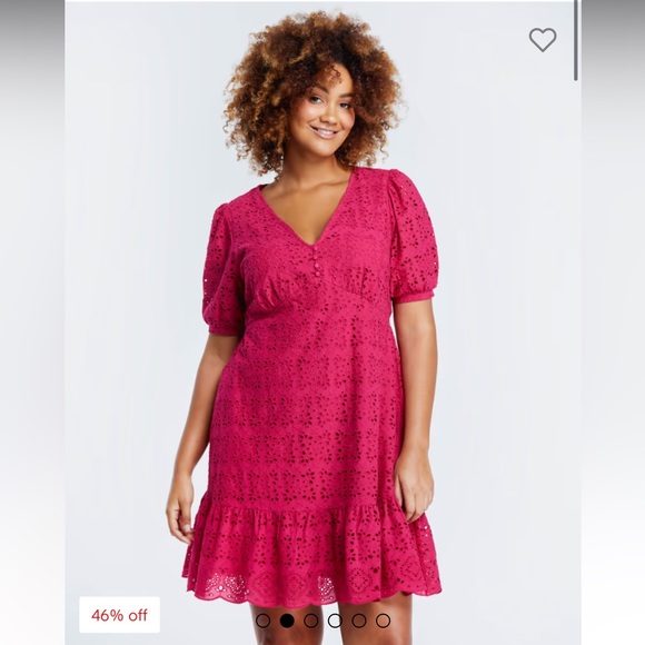 Estelle Eyelet Floral Milena Dress Size 3X (22W) NWT - Picture 2 of 9